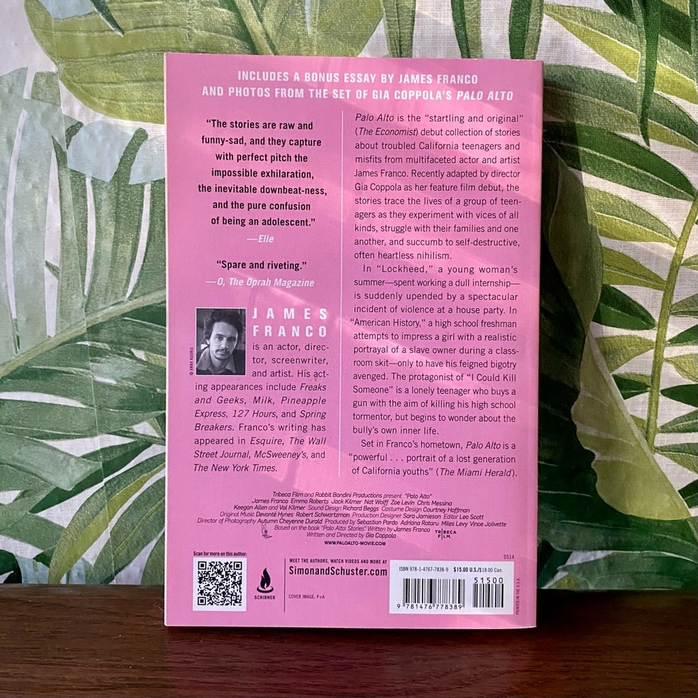 ✨ 2/$10 BOOKS✨ Palo Alto by James Franco Paperback Book - Picture 2 of 6